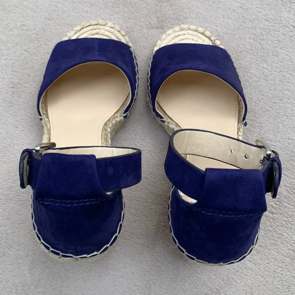 Vince Camuto Leera Genuine Leather Espadrille Platform Wedge Sandals Sz8
